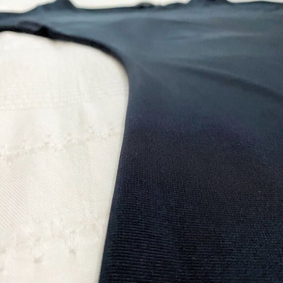 SHAN BLACK DOLMAN ASYMMETRICAL SLEEVES SLIP MIDI DRESS - 12 - Picture 6 of 9